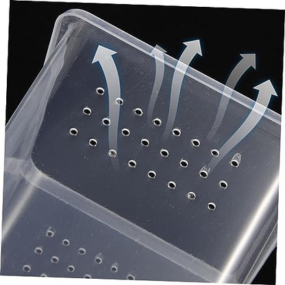 GANAZONO Clear Reptile Feeding Box Ventilation Habitat Container for and Insect Breeding Transparent Observation Case for Reptile Care