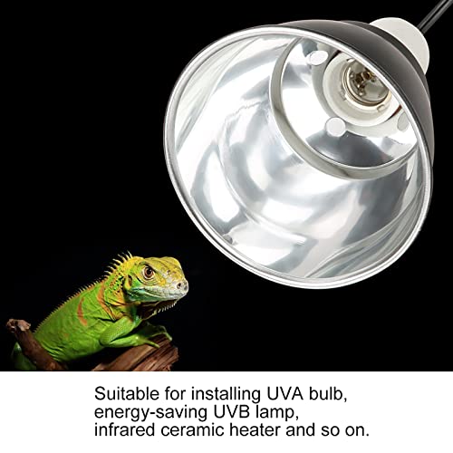 KUIDAMOS 300W Reptile Heating Lamp Socket Ceramica UVA/UVB Bulb Lamp Light Holder with Anti-Hot Cage Light Holder for Reptiles Reptile Heat lamp Dome with Habitat Lighting