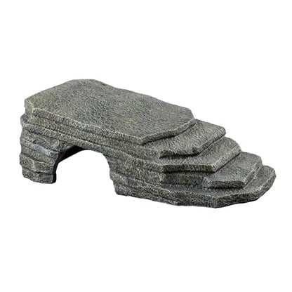 Zilla Herp Hotel, Naturalistic Hide and Basking-Platform for Leopard Geckos, Bearded Dragons, Anoles, Large - size: Large