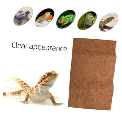 Natural Coconut Fiber Reptile Bed Mat Substrate for Tortoise Lizard Snake Habitats Breathable Easy to Clean Reptile Bedding - size: Size 2