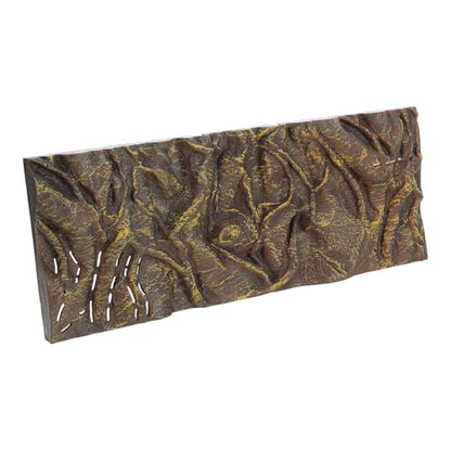SOLUSTRE 3D Aquarium Background Board Waterproof Reptile Tank Decorative Bark Texture Panel Corrosion-Resistant for Fish, Turtle, and Terrarium Habitat