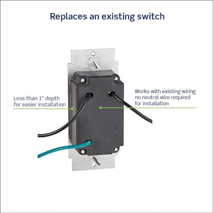 Leviton SureSlide Dimmer Switch for Dimmable LED, Halogen and Incandescent Bulbs, 6672-1LI, Ivory - color: Ivory