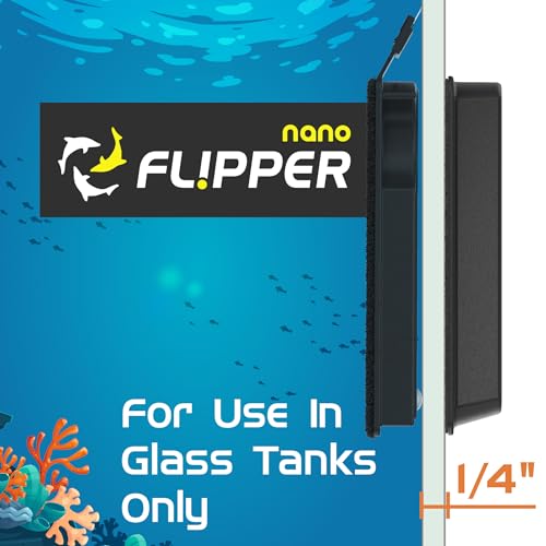 - Flipper Nano Aquarium Algae Cleaner For Glass Tanks Only Upto 1/4-Inch … - size: 1 count (Pack of 1)