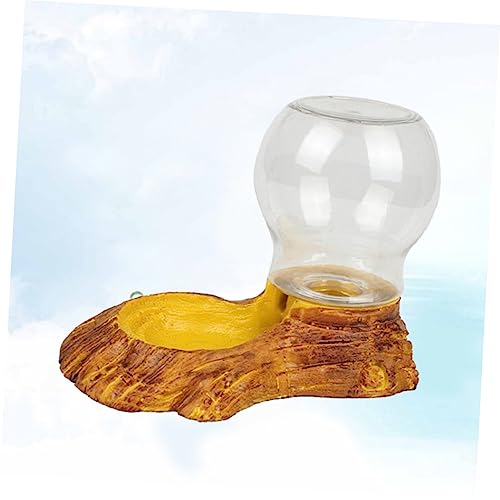 GANAZONO Automatic Reptile Water Feeder Resin Crafted Tortoise Basin Pet Drinking Fountain for Lizards Landscaping Decor