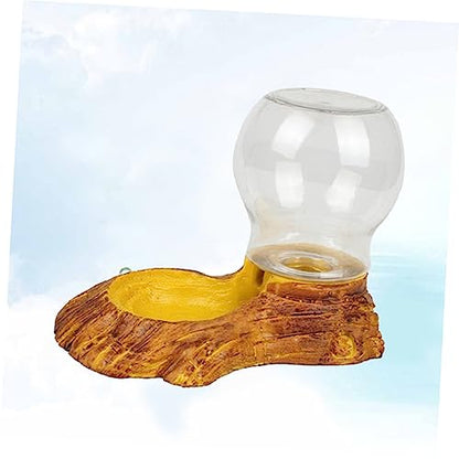 GANAZONO Automatic Reptile Water Feeder Resin Crafted Tortoise Basin Pet Drinking Fountain for Lizards Landscaping Decor
