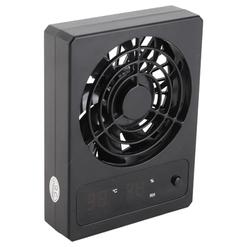 Reptile Tank Ventilation Fan, Quiet Cooling Dehumidifier with Hooks Mounting for Rainforest Terrarium Vivarium