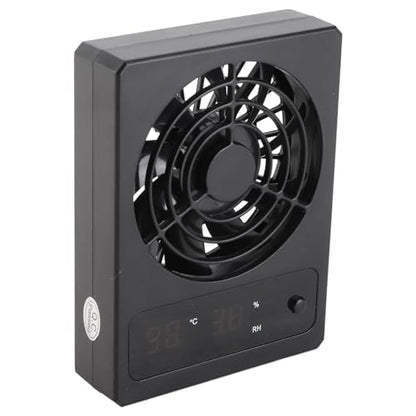 Reptile Tank Ventilation Fan, Quiet Cooling Dehumidifier with Hooks Mounting for Rainforest Terrarium Vivarium