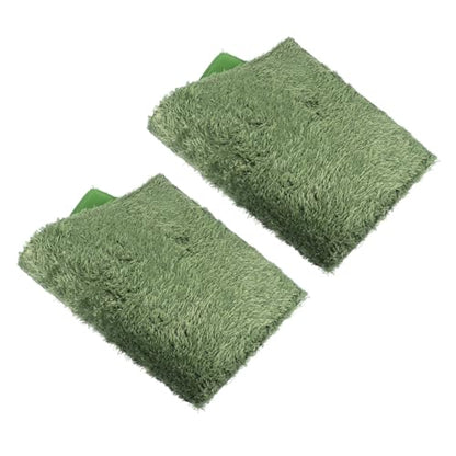 Totority 2pcs Reptile Habitat Cushion Moss Carpet Mat Simulation Substrate Liner Washable Reusable for Lizard Tortoise Frog Terrarium Bedding