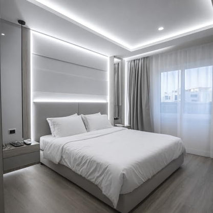 LED Strip Lights 24V Daylight White 6000K, 3 Pack (No Power Supply) | COB Super Bright, 16.4ft Dotless High Density, 14W/m 8mm Width, Cuttable Flexible for Home DIY Commercial Lighting Projects - color: White 6000K 3 Pack (Only LED Strip)