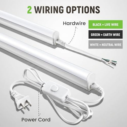 Pak 4FT LED Shop Lights, 2300LM 6500K Cool White, 20W Energy Efficient Linkable Ceiling and Under Cabinet Lighting, T5 Integrated Utility Fixture for Garage, Workshop, Basement, FCC Certified, 8 Pack - size: 4FT 6500K-8 Pack