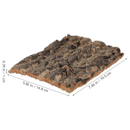Veemoon Reptile Bark Decor 2 Pcs Natural Tree Bark Hide for Terrarium Climbing Platform for Lizard Gecko Bearded Dragon Snake 7.67 X 5.82 X 0.39 in