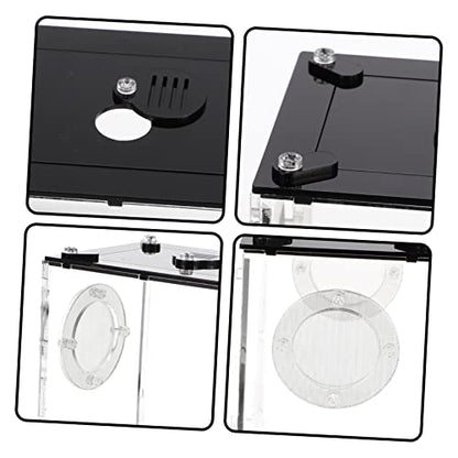 UKCOCO Transparent Acrylic Reptile Breeding Box for Snakes Geckos Tarantulas Small Pets Spacious Household Cage for Snails Frogs Crabs and Lizards