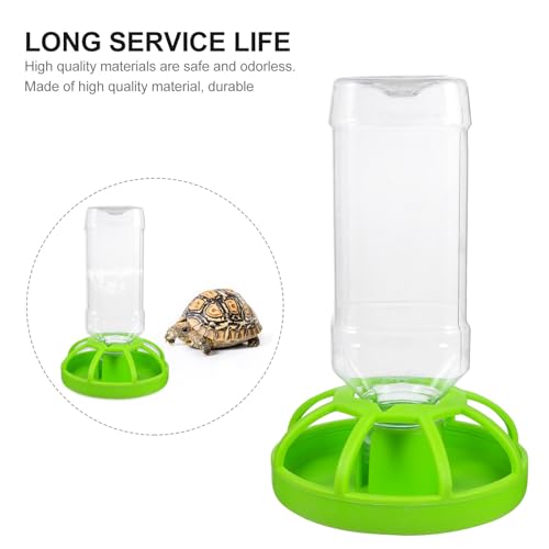 Toyvian Automatic Reptile Water Feeder Bowl with Reservoir for Turtle Lizard Snake Amphibian Drinking, Pet Terrarium Water Dispenser Accessory