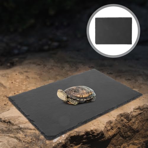 Abaodam Turtle Basking Platform Natural Rock Tile for Tortoises Easy Climbing Structure for Fish Tanks and Reptile Boxes Approx
