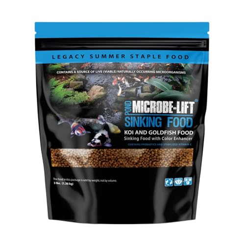 Microbe-Lift MLLSPMD Sinking Fish Food Pellets for Ponds, Water Gardens, and Fountains, for Live Goldfish and Koi, 3 Pounds - size: 3 Pound (Pack of 1)