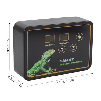 TOPINCN Automatic Reptile Misters with Timer, Rainforest Tanks Timer Misting System, 360° Adjustable Nozzles, for Rainforest, Plants, Amphibian (US Plug)