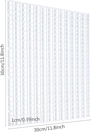 Hipanda Aquarium Hood Fish Tank top Cover, Terrarium lid Plastic Grid with 4-Piece Set Corner Protectors. Prevents Jumping (Fit 8MM/0.3inch Glass) - size: Fit 8MM/0.3inch Glass