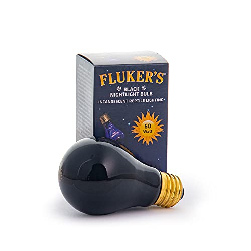 Fluker's Incandescent Black Nightlight Bulbs for Reptiles, 60 Watt - size: 60 Watts