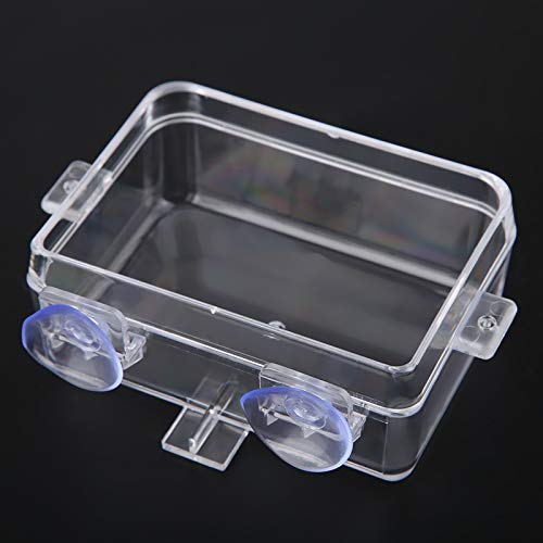 Acouto Amphibians Reptiles Anti Escape Feeder Feeding Basin Tortoise Lizard Crawler Food Bowl Suction Cup Feeder for Reptiles Bearded Dragon Accessories Food Cricket Container