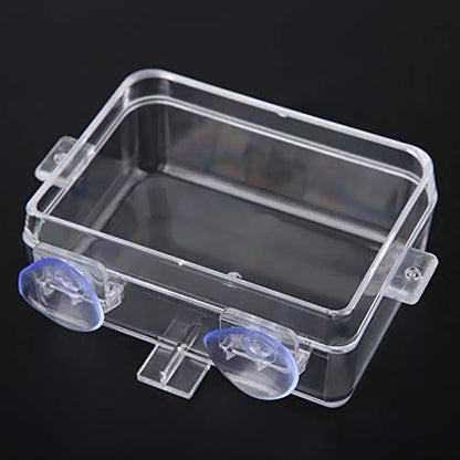 Acouto Amphibians Reptiles Anti Escape Feeder Feeding Basin Tortoise Lizard Crawler Food Bowl Suction Cup Feeder for Reptiles Bearded Dragon Accessories Food Cricket Container