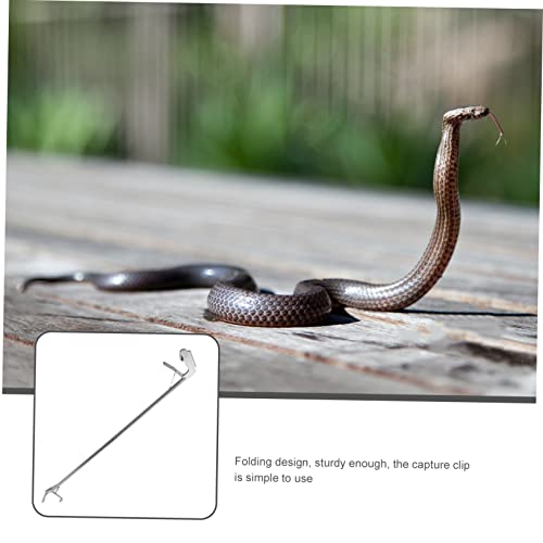 Stainless Steel Snake Tongs Folding Design Capture Clip for Handling of Snakes Gardens Agriculture Outdoors Reptile Grabber Tool