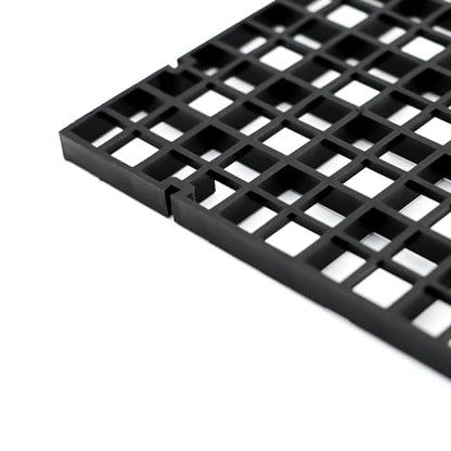 Aquarium Fish Tank Bottom Isolation 8 Pcs, Plastic Egg Crate Grid Divider Tray Egg (L 8pcs Black) - size: L 8pcs Black