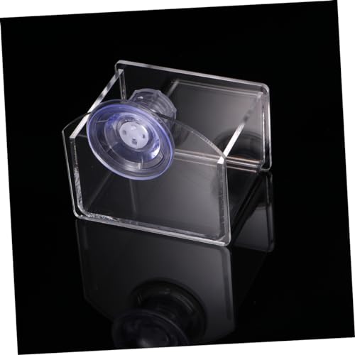 LIOOBO Suction Cup Pet Reptile Feeder Bowl Durable Translucent Water and Food Dish for Lizard Turtle Gecko and Other Reptiles Space Saving Wall Mount Design
