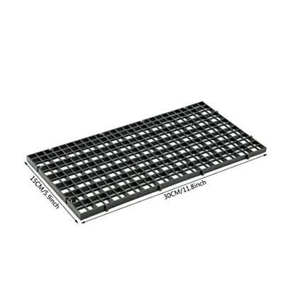 ALEGI Aquarium Plastic Grid Divider Tray Egg Crate,Grid Isolate Board Divider Fish Tank Bottom Black Filter Tray (Black 2 Pcs S) - size: Black 2 Pcs S