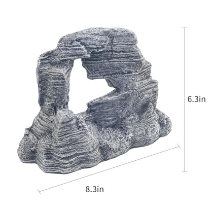 Vecolla Aquarium Rocks Aquascaping, Large Fish Tank Rock Decor, Hollow Design Aquarium Rock Decor, Reptile Climbing Decor, Aquarium Stone Landscaping Accessories