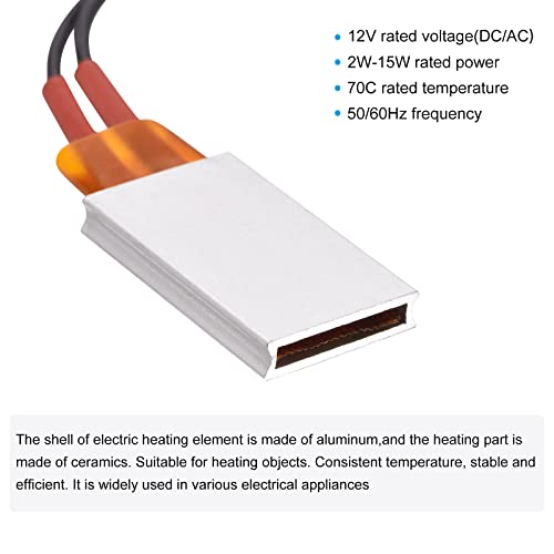 MECCANIXITY PTC Heating Element 12V 2W-15W 70C Consistent Temperature Ceramic Thermostatic for Heating 2pcs - style: 12V