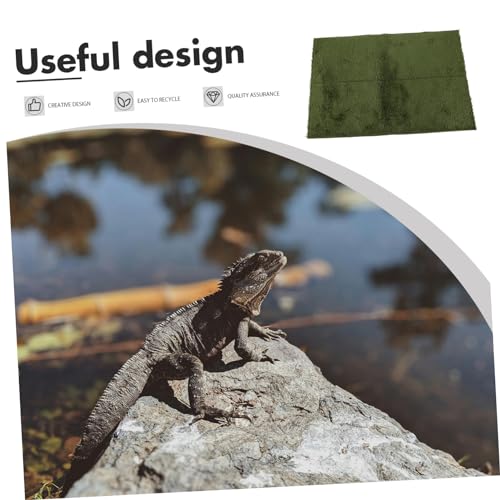 Reptile Carpet Mat for Bearded Dragon and Tortoise Washable Substrate Liner Moisture Retaining Bedding for Terrarium Easy to Clean Reusable Habitat Decor - size: 60.00X40.00X0.50CM