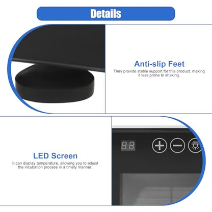 Reptile Incubator, 70W 6.08Gal Digital Incubator Cooling Small Reptiles Eggs Temperature Control Portable Scientific Lab Incubators with LED Touch Display Screen for Turtle Lizard Snake (70W) - size: 70W