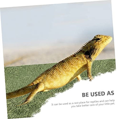 LIOOBO Reptile Moss Carpet for Terrarium Absorbent Faux Lawn Mat for Amphibians and Reptiles Comfortable Resting Place Green for Crawling Pets and Tortoise Habitats
