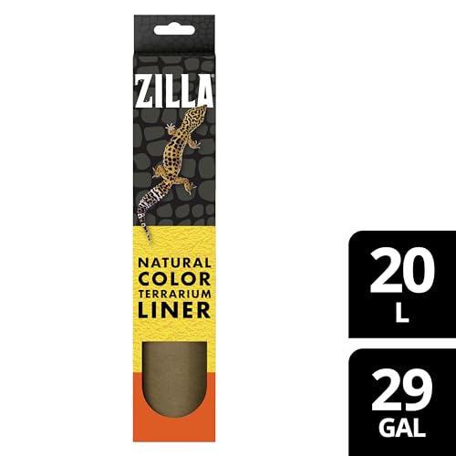Zilla Reptile Terrarium Bedding Substrate Floor Liner, Brown, 20L/29G, 11.75" x 29.5" - size: 11.75" x 29.5"