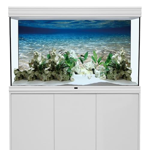 AWERT 60x24 inches Ocean Floor Aquarium Background Underwater Fish Tank Background Undersea Theme Aquarium Background - size: 60x24in/150x60cm
