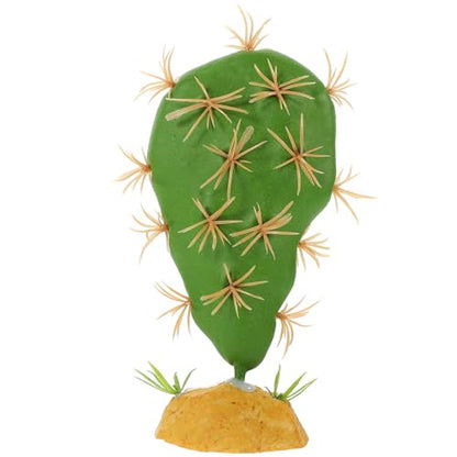 Reptile Cactus Artificial Plant for Terrarium Decor, Sturdy Plastic Reptile Tank Ornament, Desert Habitat Decoration for Amphibians and Lizards
