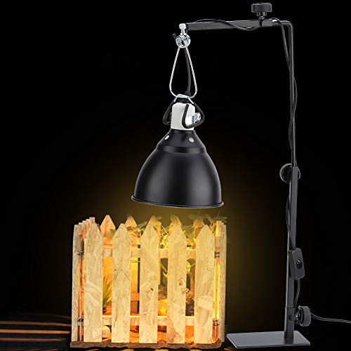 2 Pcs Reptile Lamp Stand, Adjustable Height 15.7-25.2 Inch Lamp Metal Bracket Floor Light Holder Lamp Support for Reptile Terrarium Landing Lighting for Pet Reptiles Tortoise