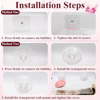 Axolotl Hammock Ledge for Aquarium with Feeding Dish Ceramic Tray Suction Cup and Feeding Tweezer Axolotl & Bearded Dragon Aquarium Accessories Kit (7.8 x 3.9in)