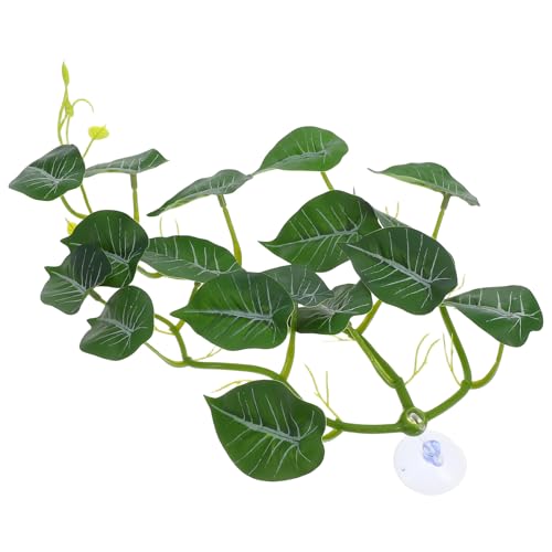 DOITOOL Fake Reptile Plants with Suction Cup Artificial Reptile Vines for Terrarium Hanging Environment Decorations for Amphibians and Lizards