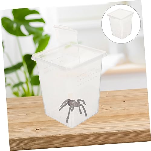 MERRYHAPY Box Clear Reptile Feeding Box Transparent Breeder Enclosure for Snails and Safe Easy to High Visibility Pet Habitat Container for Reptile Care and Observation