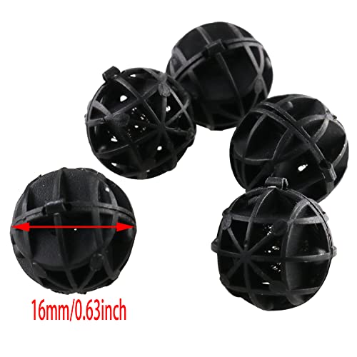 100pcs Bio Balls Filter Media with Sponge Aquarium Filter Media Tank Bio Balls, for Fish Tank, Aquarium, Pond Filter Media