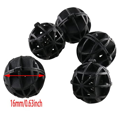 100pcs Bio Balls Filter Media with Sponge Aquarium Filter Media Tank Bio Balls, for Fish Tank, Aquarium, Pond Filter Media