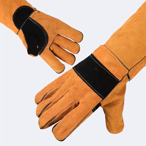 Cat Gloves Bite Proof, Reinforced Arm Sleeves, Animal Handling Gloves, Scratch Resistant Protective Gear, Heavy Duty Safety Handwear for Grooming Work Gardening Cutting Kitchen Welding Construction