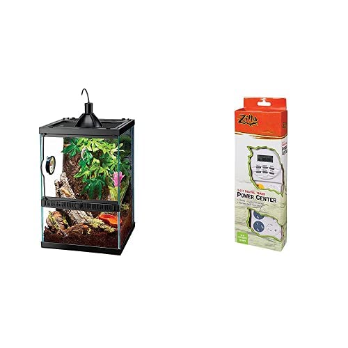Zilla Tropical Vertical Habitat Starter Kit with Zilla Digital Timer Power Center Bundle