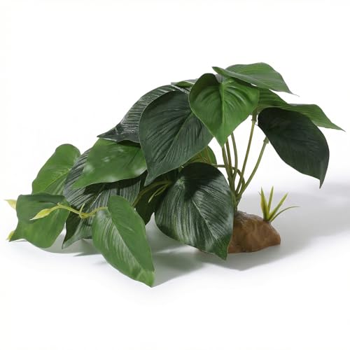 Artificial Reptile Terrarium Plants, Artificial Plant for Terrarium Fake Reptile Plants for Terrariums Plant with Suction Cup Habitat Accessories