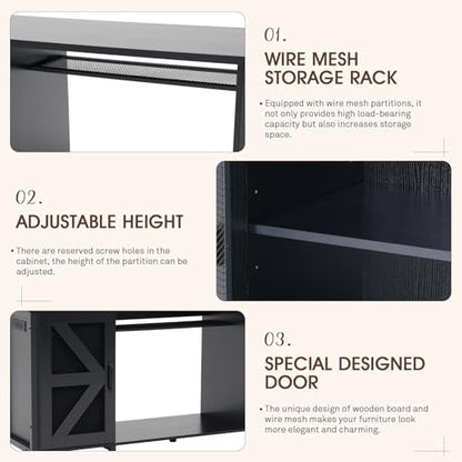 OC Orange-Casual 55-75 Gallon Aquarium Stand with LED Lighting & Power Outlets - Heavy Duty Metal Fish Tank Cabinet with Adjustable Shelves, 1000LB Capacity, Black - color: Black