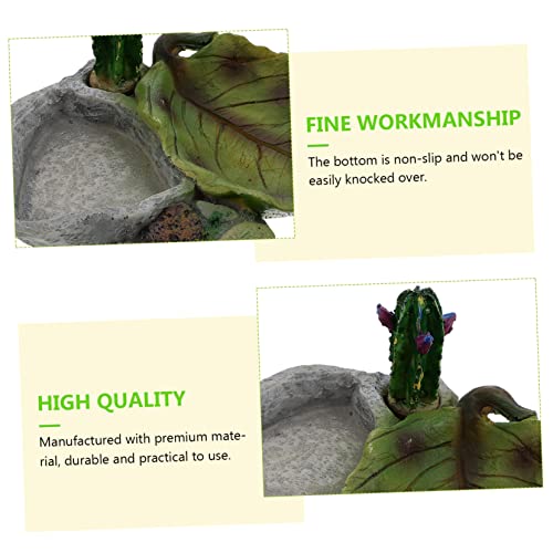 UKCOCO Crawling Pet Water Feeder Bright Colored Resin Reptile Drinking Dish for Turtles Lizards and Geckos Easy Frequent Use Pet Supplies
