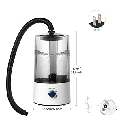 iayokocc Reptile Humidifier Reptile Fogger with Extension Hose, Automatic Terrarium Fogger for Lizard Tortoise Amphibians (US Plug)