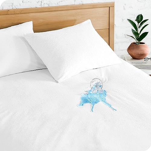 Bare Home Full Extra Long Size Mattress Protector - 100% Waterproof & Breathable - Premium Cooling Mattress Cover - Protects Against Spills - Vinyl Free - Protect Your Mattress (Full XL, White) - color: White, size: Full XL (Mattress Protector)
