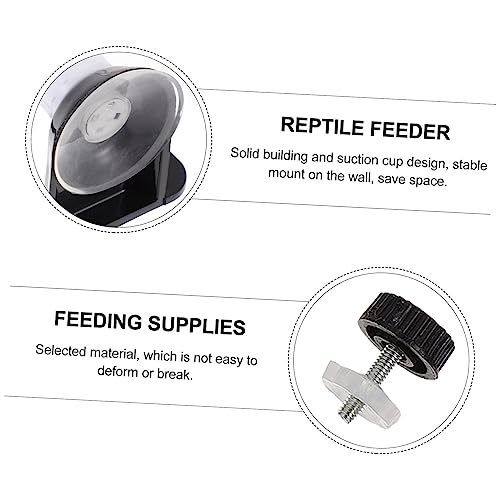 Toddmomy Reptile Feeding and Drinking Bowl Durable Worm Container with Suction Cup for Easy Feeding of Geckos Tortoises and Other Pets Compact Design for Space-Saving Use